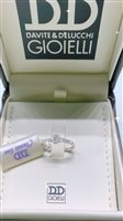 Anneau Davite & Delucchi Femme CLASSIC LINE in Or blanc Diamante 0.16 Ct AA 032343 - AA 032343